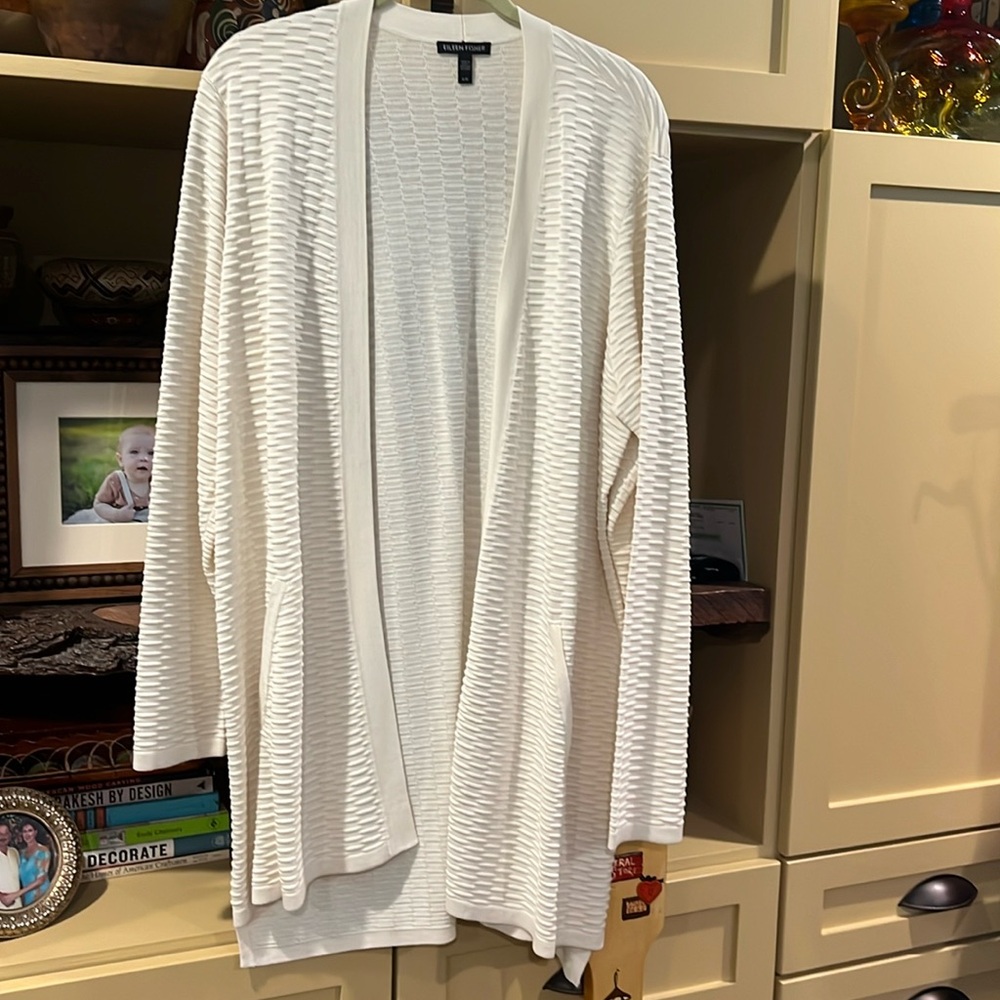 Eileen Fisher NEW cardigan 80% silk, 20% organic cotton